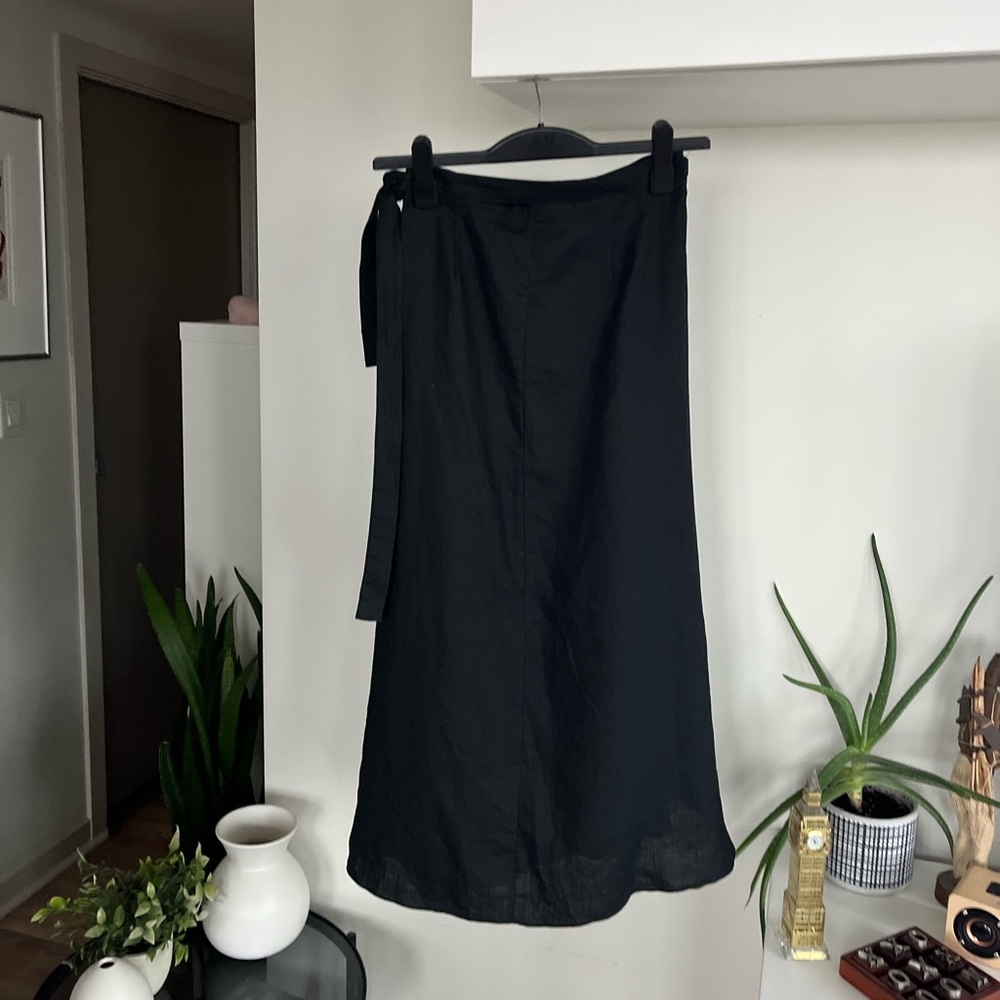 Rare* Linen Aritiza Wilfred Eleta Wrap Skirt 
Sz M - Picture 9 of 13
